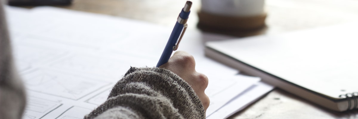 Assessment papers on a desk