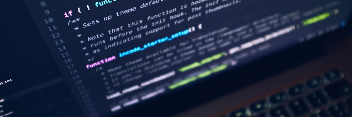 Home setting with a laptop